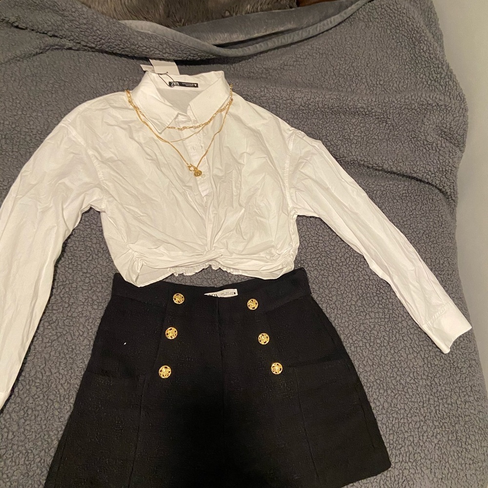White button down Zara shirt